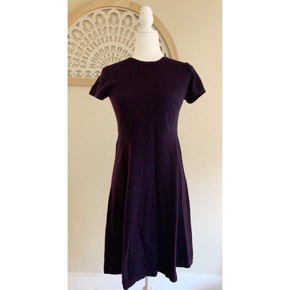 Kinross Cashmere Crewneck Short Sleeve Dress Sz 4
